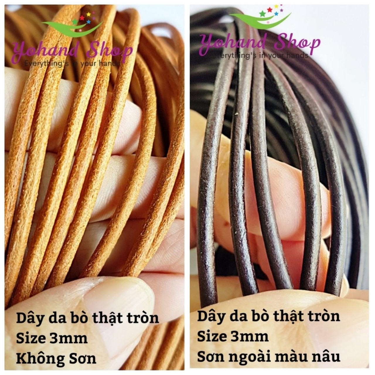 Dây dắt da thật 1.5m — tay cầm chắc