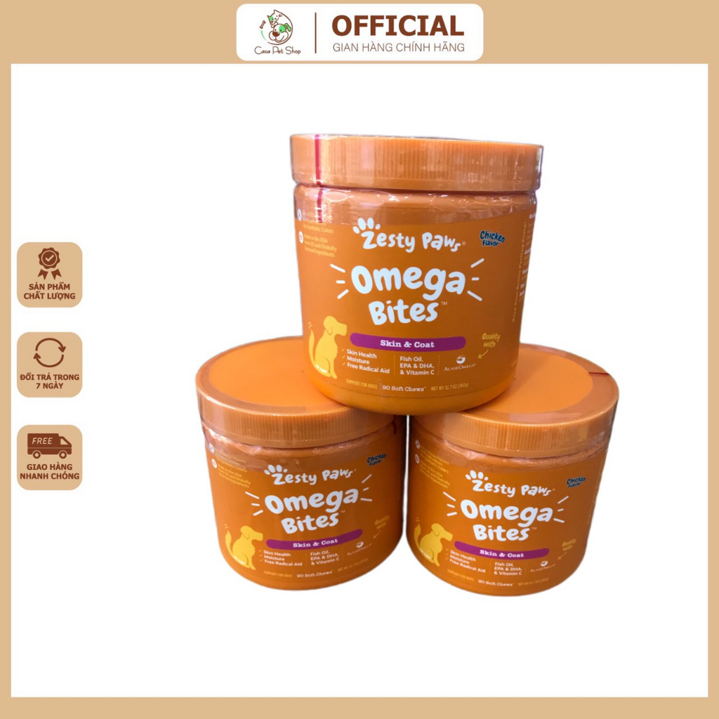 Zesty Paws Omega Bites — Cho chó