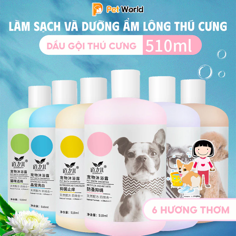 Sữa tắm cho chó mèo Dorrikey chai 510ml