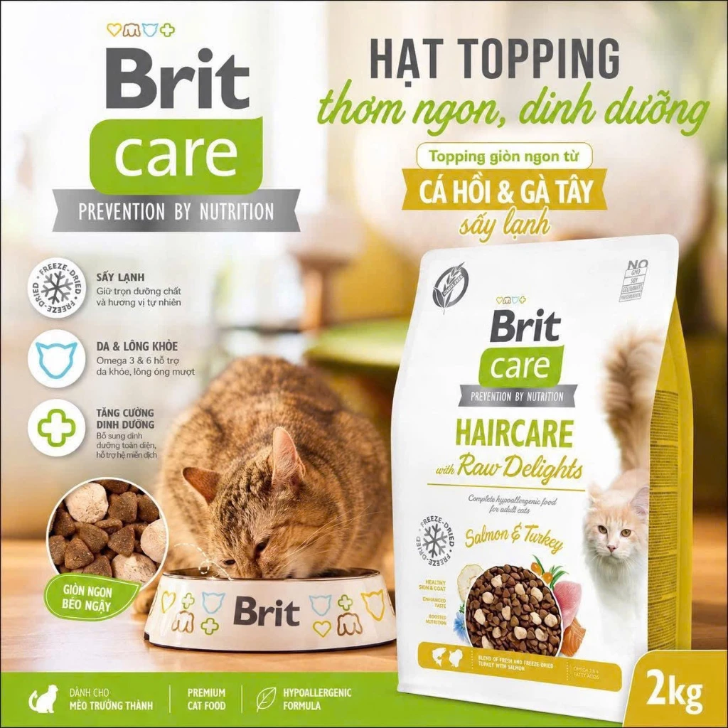 [Bao Nguyên Seal 2kg/7kg] Hạt Brit Care Cat Grain-Free Hạt Mèo Cao Cấp Không Ngũ Cốc